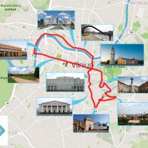 Map of Bike tour in Vilnius